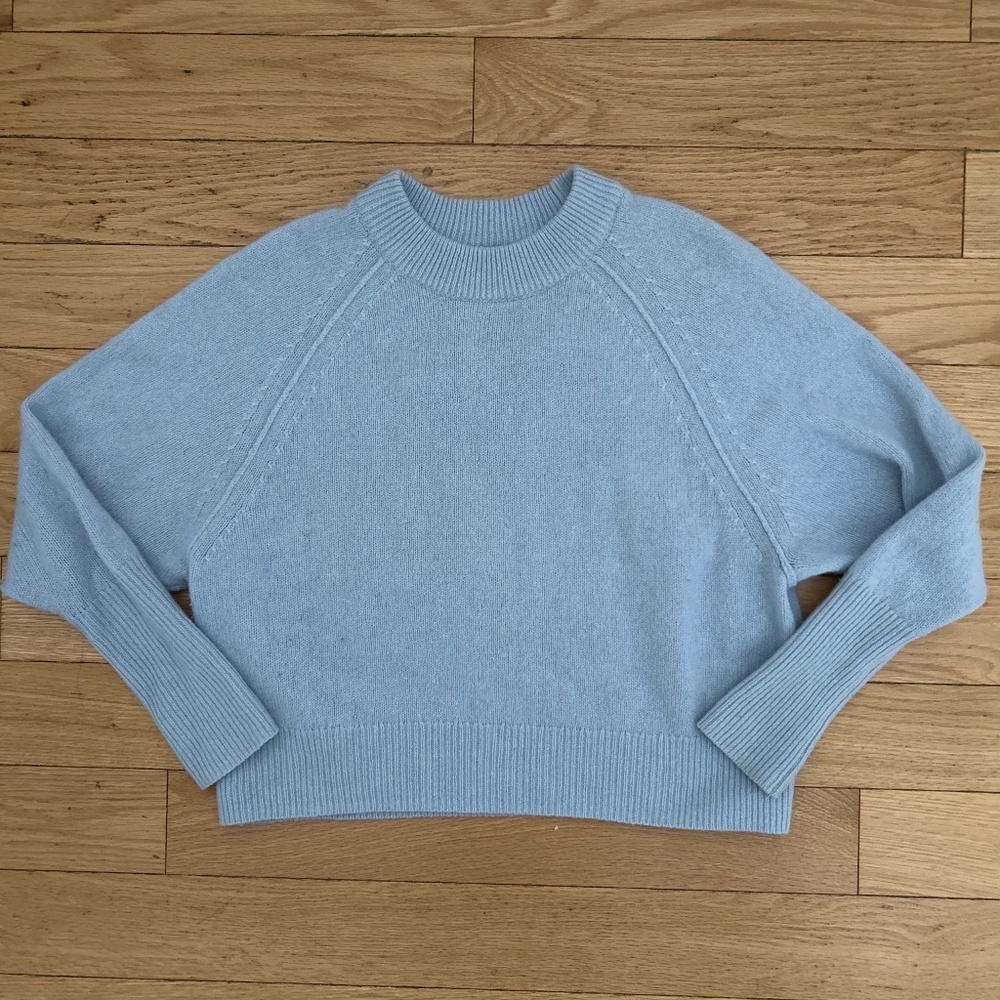 🩷 gorgeous dusty sky blue 100% cashmere 🩷
